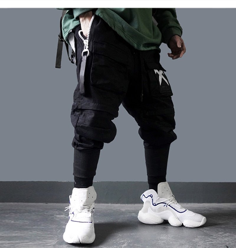 Detachable Multi-Pocket Cargo Hip Hop Streetwear Joggers Pants-1