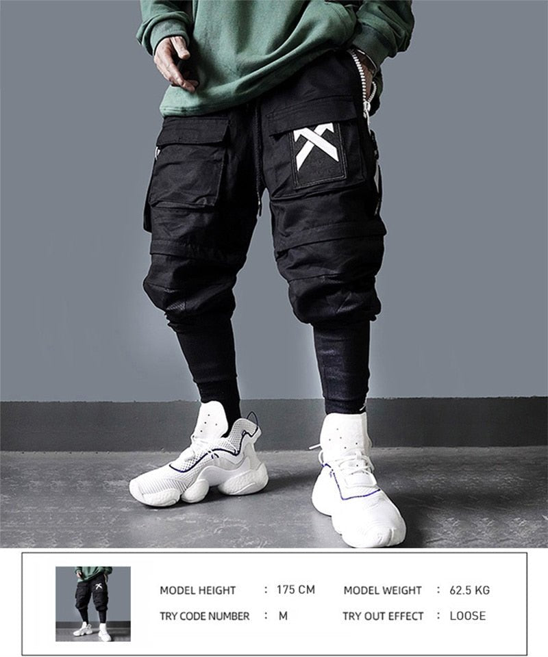 Detachable Multi-Pocket Cargo Hip Hop Streetwear Joggers Pants-2