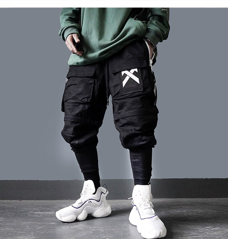 Detachable Multi-Pocket Cargo Hip Hop Streetwear Joggers Pants-0