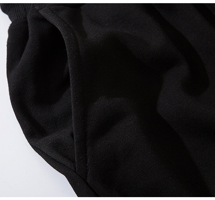 Sweatpants Cool Letter Print Pants Men Harajuku Patchwork Ribbon Harem Pants Streetwear-4