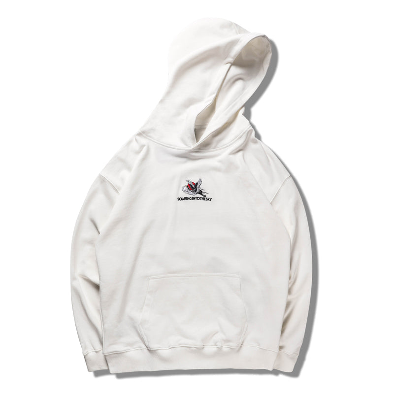 Japanese Crane Bird Embroidered Pullover Hooded Sweatshirts Hoodies Men Harajuku Hip Hop Hoodie Streetwear Tops-4